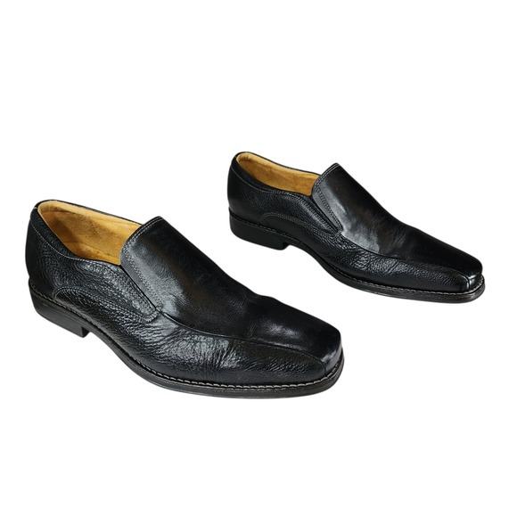 Sandro Moscoloni Other - Sandro Moscoloni Loafers sz 10.5EEE Mens Black Leather Slip On Dress Shoes 17741